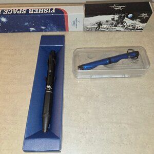(2) Fisher Space Pens - Blue Backpacker & Black Clutch - NEW Pen Lot